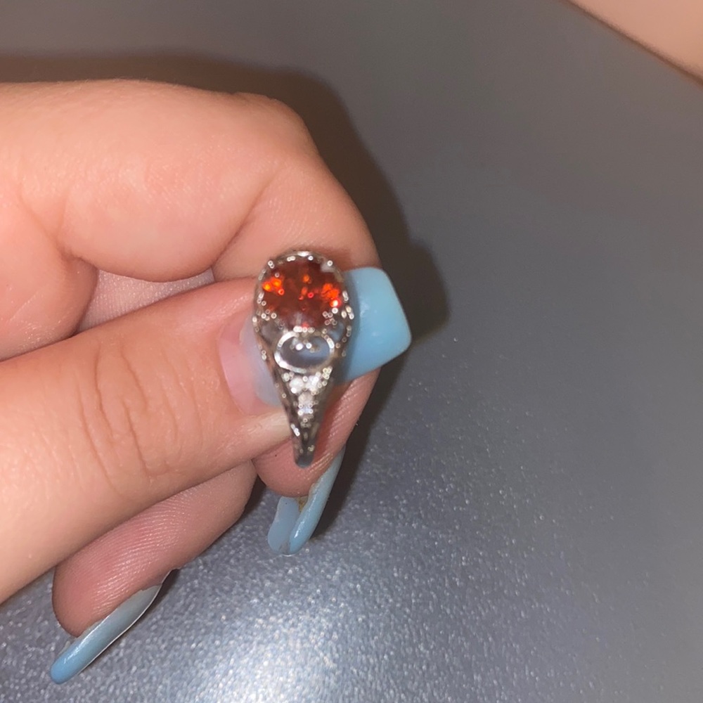 Ruby Red And Sliver Ring - image 3
